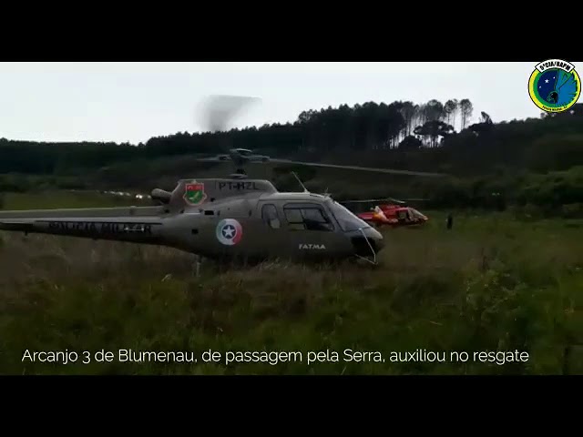 Águia 04 de Lages transporta vítima de acidente na BR-282