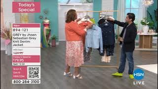 GREY by Jhoan Sebastian Grey Knit Denim Jacket w/Mesh Sw...