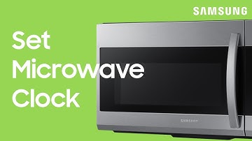 How to set the microwave clock with the Options button | Samsung US