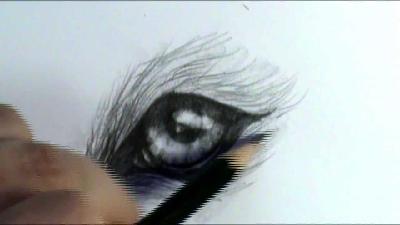 How to draw a wolf eye - YouTube