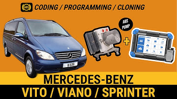 How to Code Program Clone ABS Pump ESP Module Mercedes Viano/Vito W639 Sprinter Crafter TOPDON OM646