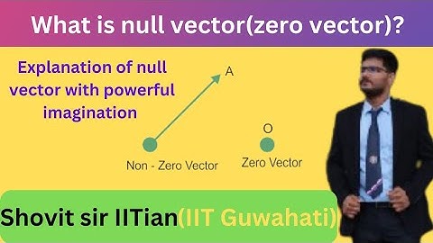 what is a null vector? zero vector? | Shovit sir #iit #jee #vector #physics #viral