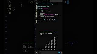 C++ Number Pattern 🔥 | 0 1 Alternating Triangle Pattern | C++ Pattern Program #Shorts