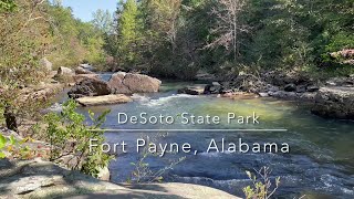 DeSoto State Park autumn scenes and sounds of waterfalls