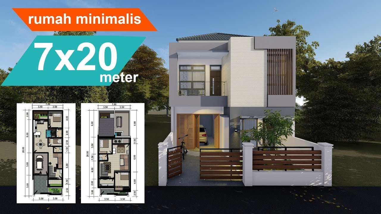 Rumah Minimalis 7 X 20 Meter Youtube