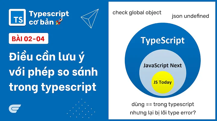Typescript 02-04  Điều cần lưu ý với phép so sánh trong typescript