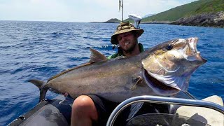 Trophy Great Amberjack  58 kg on Vertical Jigging