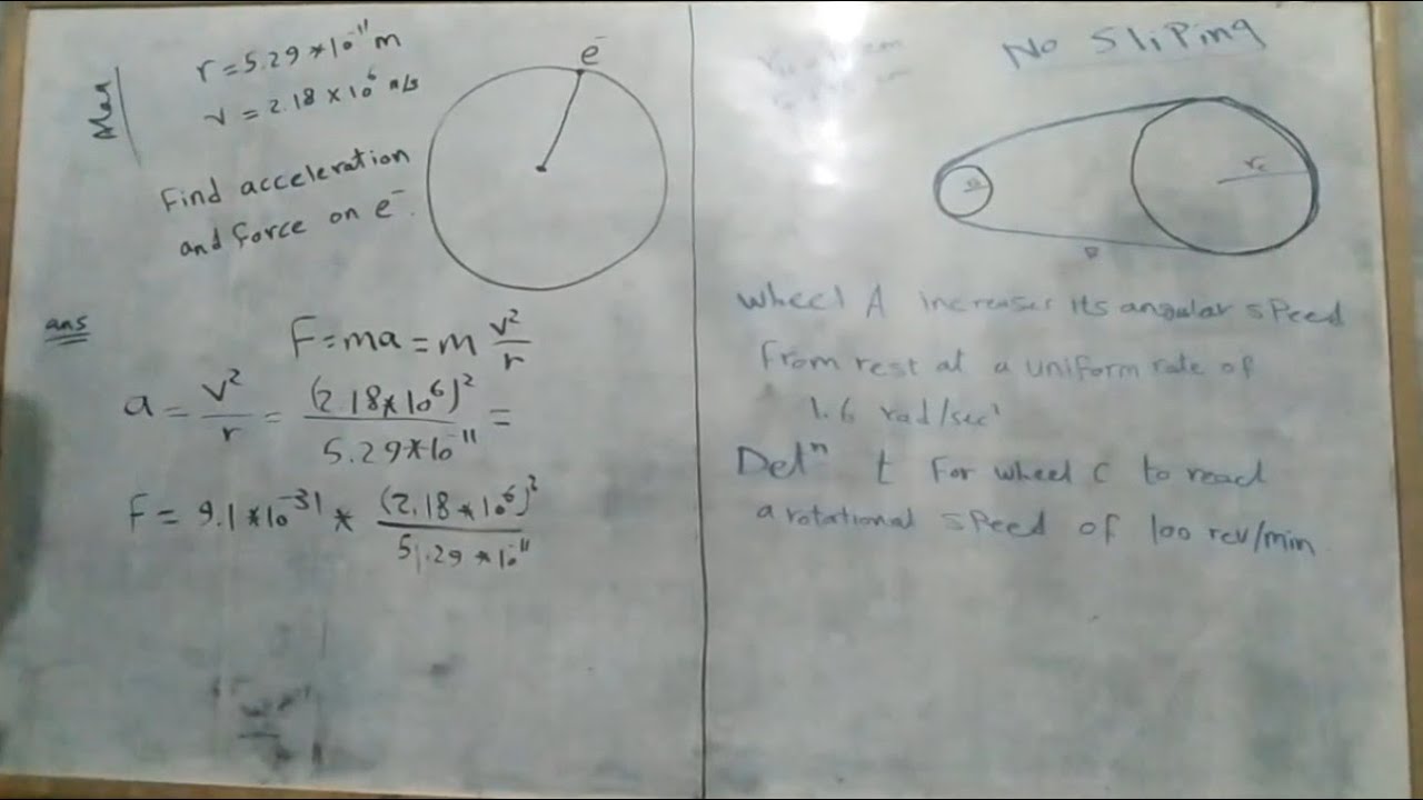 circular motion problems 1(centripetal force and acceleration ) - YouTube