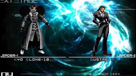 【KOF MUGEN】Clone Kyo 10 (Orochi Nathan/Released) VS Gustab Munchausen, Psyqhical, Element Delirus
