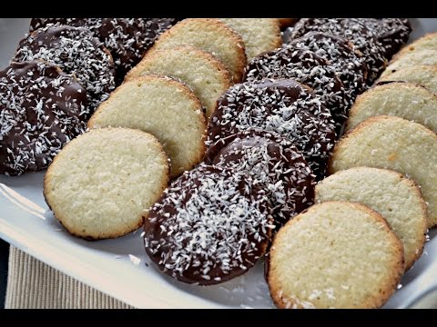 Video: Cómo Hacer Galletas De Coco Cubiertas De Chocolate