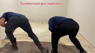Synchronized Glue Application
