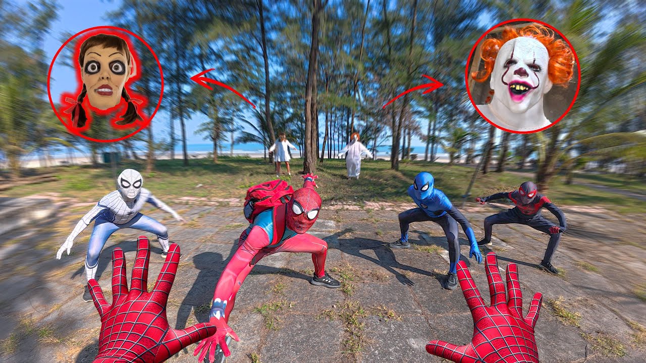 8 Spider-Man Bros Confront Pennywise & Annabelle in an Abandoned Forest ( POV Final Escape )