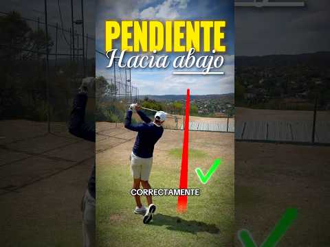 Cómo darle a la bola en una pendiente hacia abajo 💪🏌️‍♂️ #golf