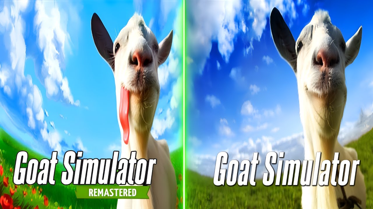 Goat Simulator Remastered vs Goat Simulator - Direct Comparison! Attention to Detail