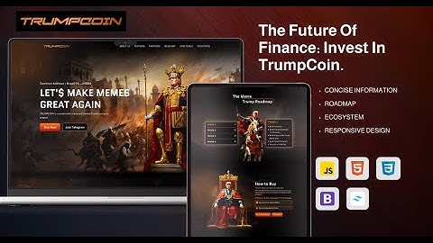 💰 TrumpCoin – Premium Meme Coin Bootstrap 5 & Tailwind CSS Web Template | Trading Meme Coins