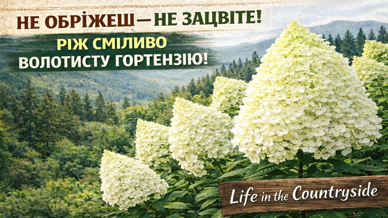 НЕ ОБРІЖЕШ - НЕ ЗАЦВІТЕ! РІЖ СМІЛИВО ВОЛОТИСТУ ГОРТЕНЗІЮ!