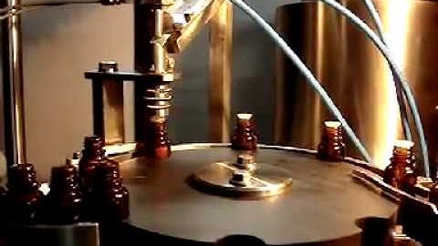 Liquid Bottle Filling with Inner Plug Pressing Machine, Filling with Plug Press machine