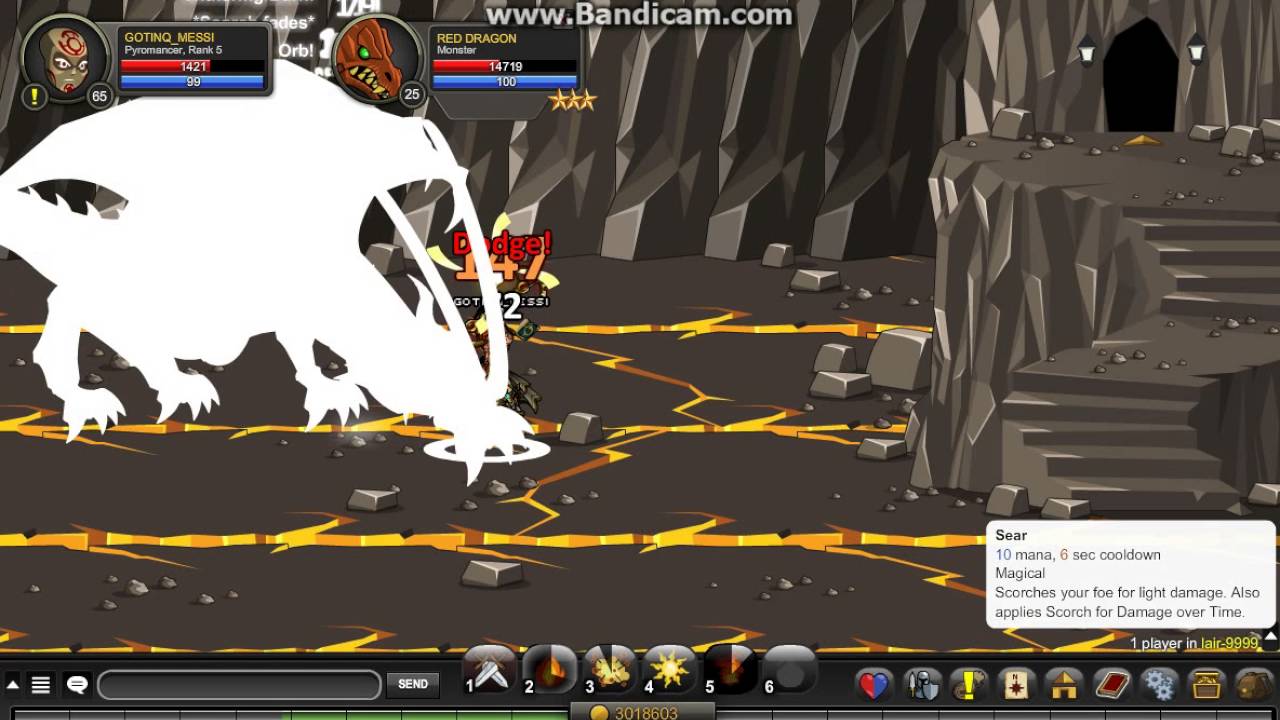 AQW pyromancer class boss solo YouTube