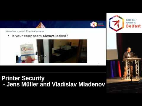 AppSec EU 2017 Printer Security by Jens Müller and Vladislav Mladenov