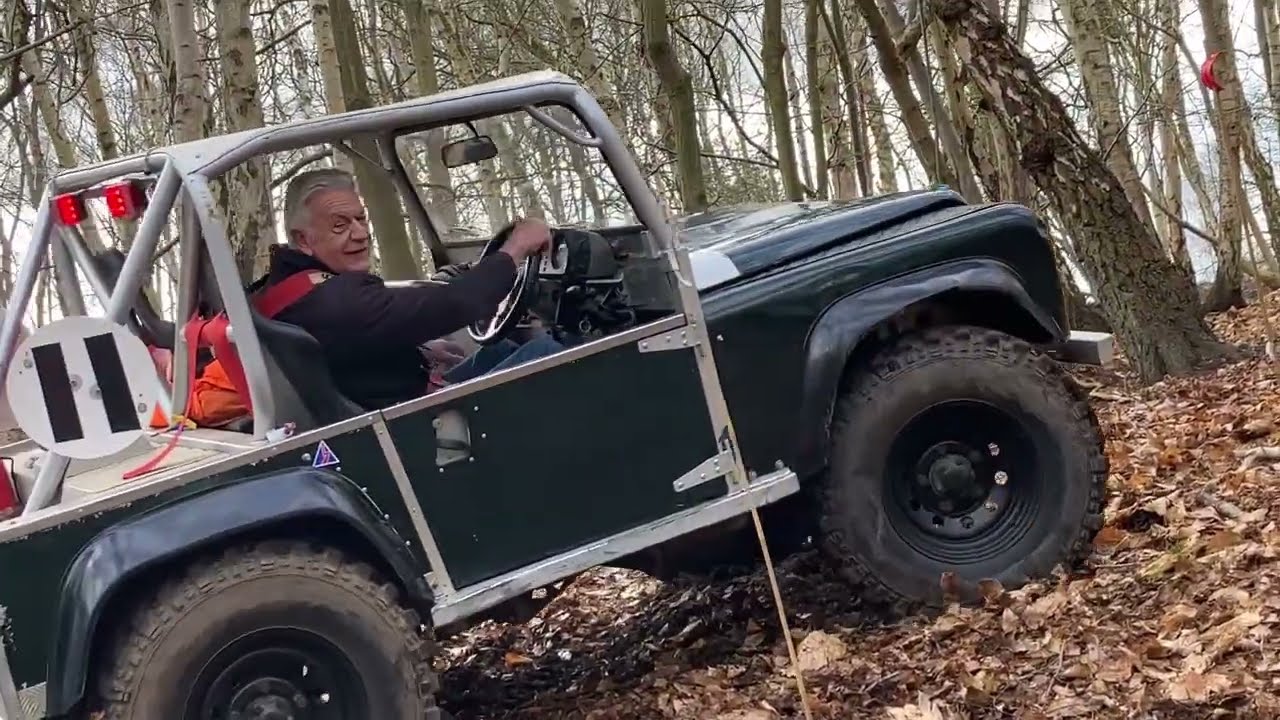 Cross Country Vehicle Trial - Breckland Land Rover Club with George the staffie on overwatch duties!