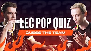 Guess the Team | LEC Pop Quiz | 2021 Summer