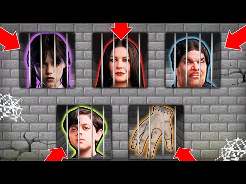 NE CHOISISSEZ PAS LA MAUVAISE PRISON DE MERCREDI ADDAMS SUR MINECRAFT ! Mercredi, Gomez, Morticia