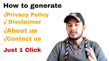 How to generate privacy policy 2021।।privacy policy generator for your blogger/WordPress 2021 Bangla