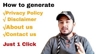 Information How to generate privacy policy 2021।।privacy policy generator for your blogger/WordPress 2021 Bangla News