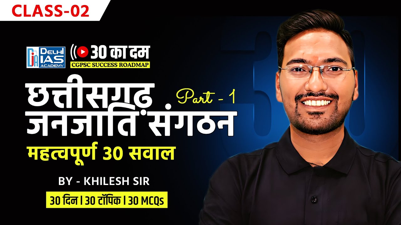 CL-2 l Tribal Organization (जनजाति संगठन) MCQs for CGPSC 2024-25