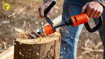 Snelste automatische brandhoutverwerkingsmachine | Gevaarlijke houtbewerkingsmachines in actie #6