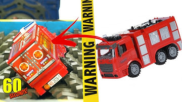 60 SECONDS Experiment - SHREDDING VS Fire Engine | CRASH TEST