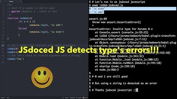 JSdoced Javascript in 1 min