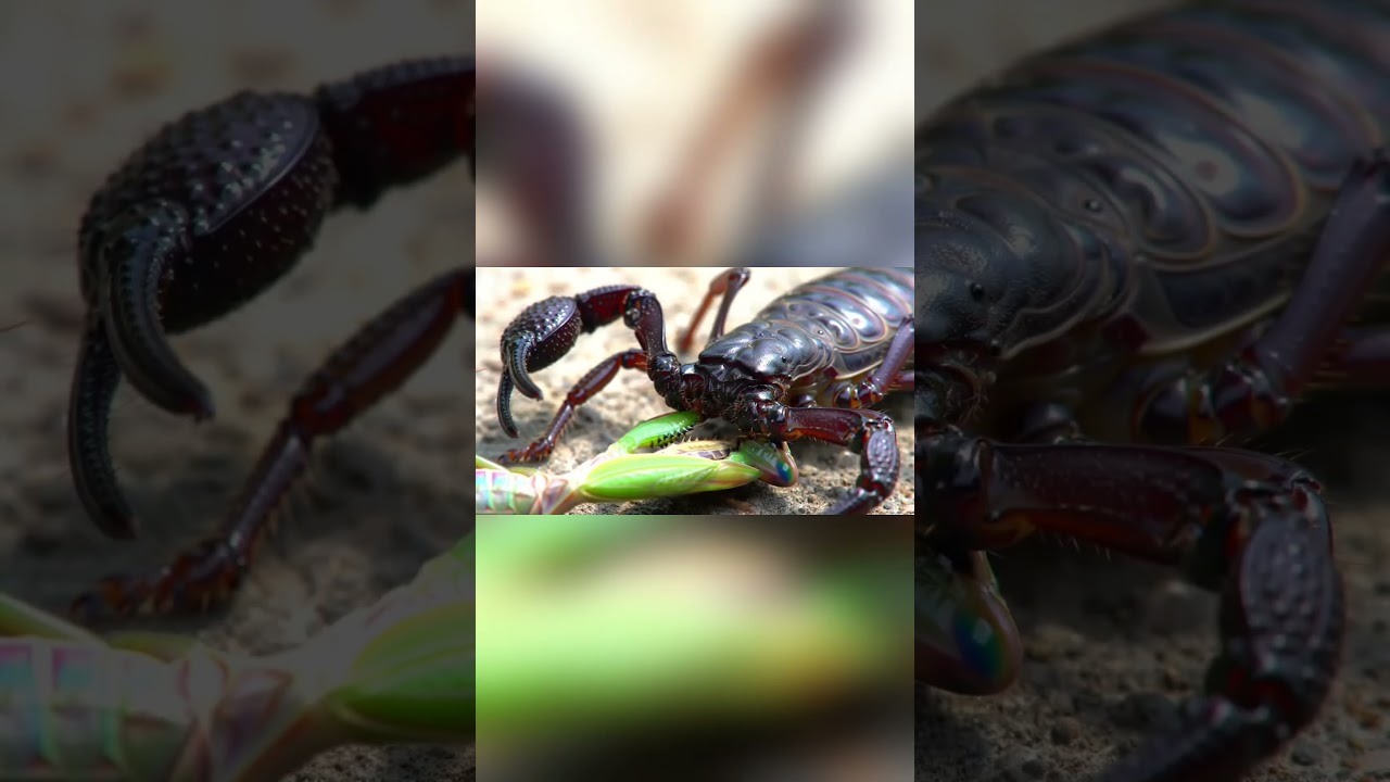 Animal Face-Off: Praying Mantis vs. Black Scorpion