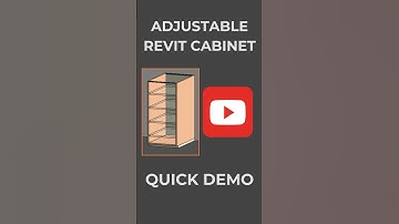 Adjustable Base Cabinet with Shelves and Door in Two Styles | Parametric Revit Family Demo