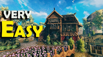 Valheim Medieval Watermill Farm House Tutorial [How to build]