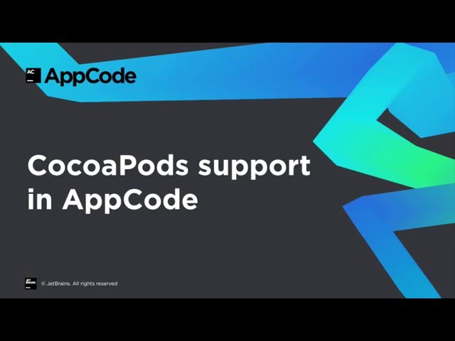 CocoaPods support in AppCode