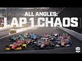 All Angles: CHAOS erupts on Lap 1 at Indianapolis road course | Onboard Camera | INDYCAR
