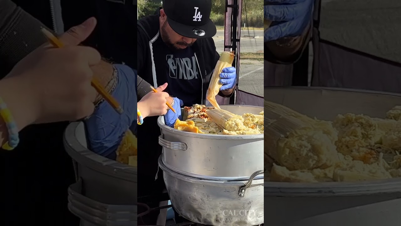 Everyone setting up for the Cal City Farmer's Market this last Saturday.