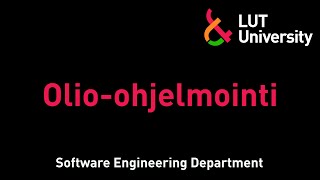 Olio-ohjelmoinnin ajatusmaailma