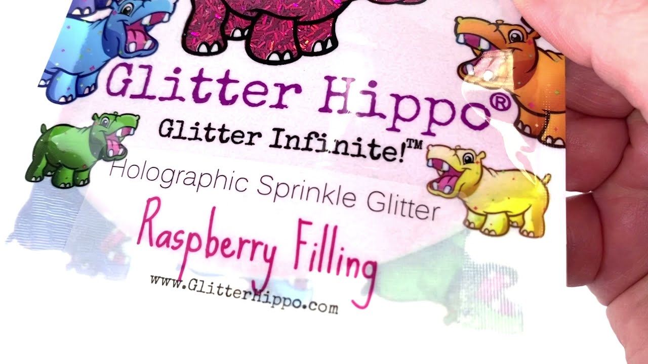 GlitterHippo.com Holographic Sprinkle Glitter - Raspberry Filling - Raspberry Red Pink Holo Glitter