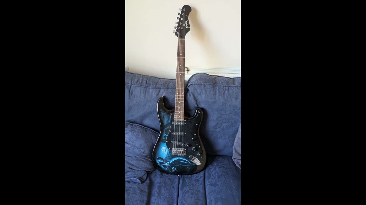 £20 guitar with 9 gage electric guitar strings on part 1!