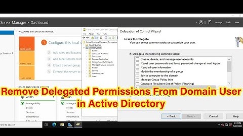 How to Remove Delegated Permissions for a Domain User in Active Directory On Windows Server 2022