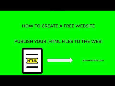 How to create a website for free using an HTML file