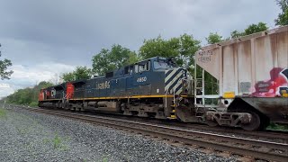 CSX K684 w/ BC Rail locomotive BCOL 4650 at Centerport! (7/2/21) [4K60]