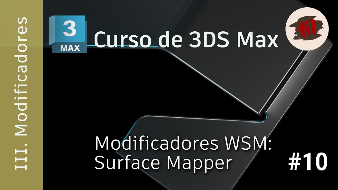 3DS MAX - 03 Modificadores - 10 Modificadores WSM (8): Surface Mapper ...
