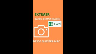 Cómo Extraer Datos Desde Una Imagen Con Datos En Excel Desde Nuestro Equipo Mac