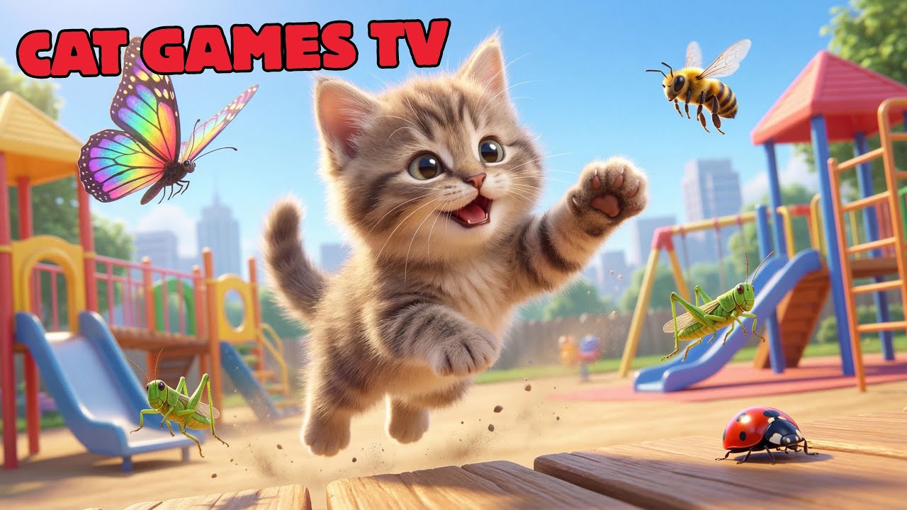 CAT Games | Ultimate Cat TV Compilation Vol 8 | 3 HOURS 🐝🐞🦋🦎🦜🐜🐭🧵
