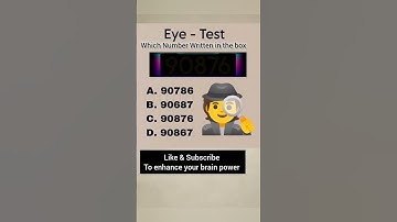 Number Puzzle | Eye Test | Brain Teaser #numberpuzzle  #shortsfeed #eyetest #brainteaser  #quiz