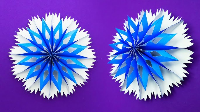 3D Snowflake Decorations ❄️ Paper Snowflakes Using Patterns 