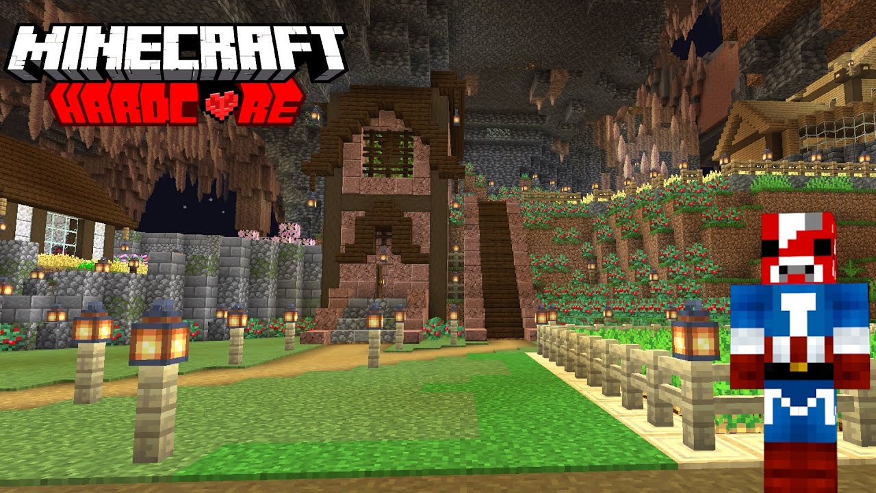 I Made A Underground Tree And Vine Farm In Hardcore Minecraft - But It’s A Caves Only World